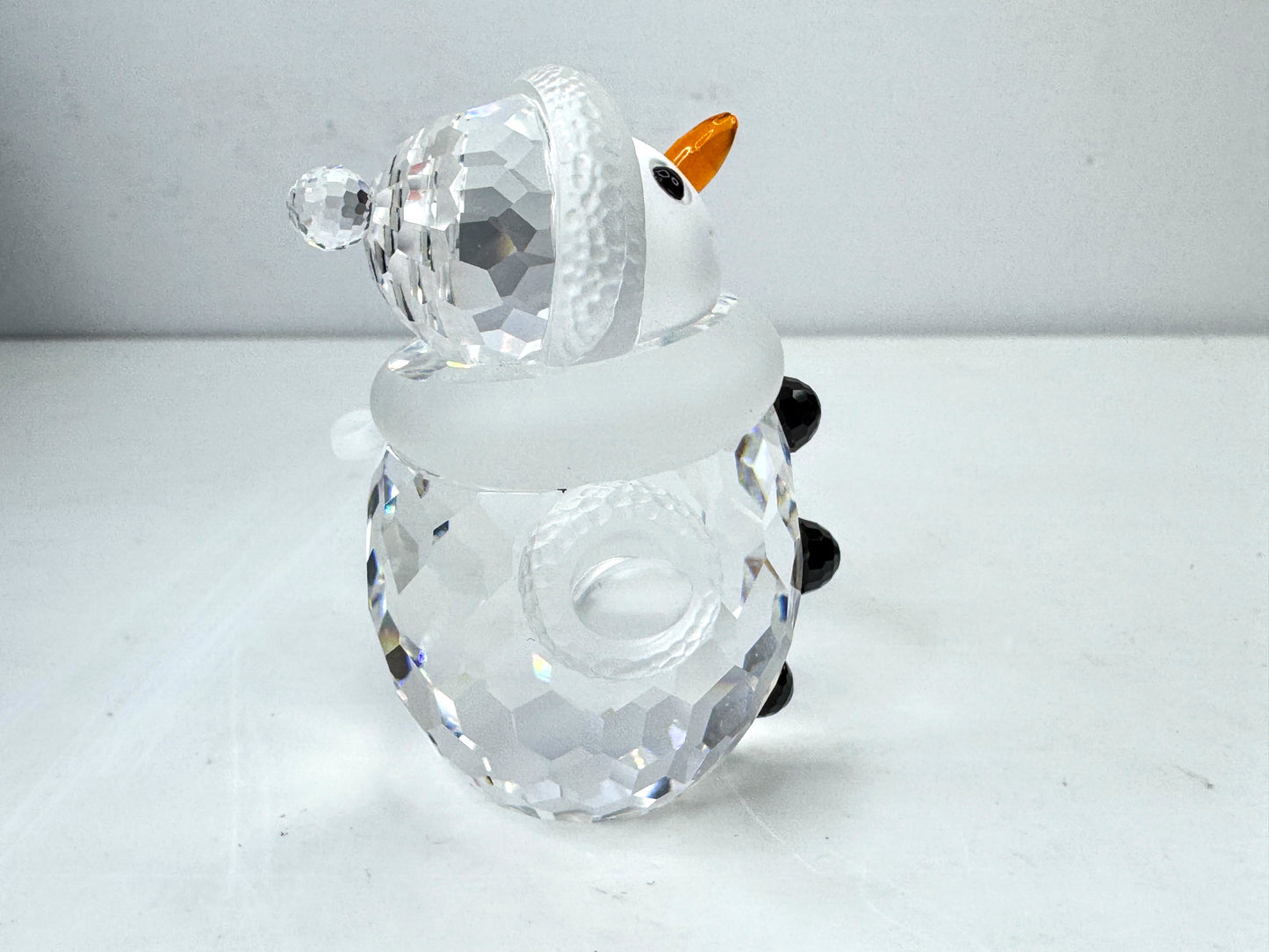 Vintage Swarovski Snowman Crystal Figurine 250229 with Snow Vial Box S324