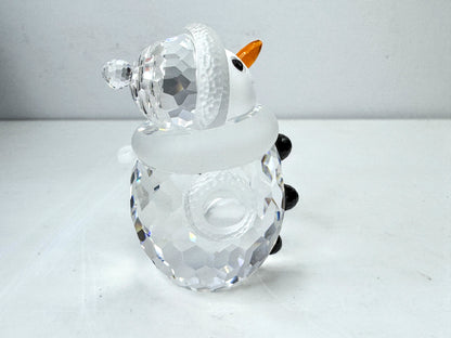 Vintage Swarovski Snowman Crystal Figurine 250229 with Snow Vial Box S324