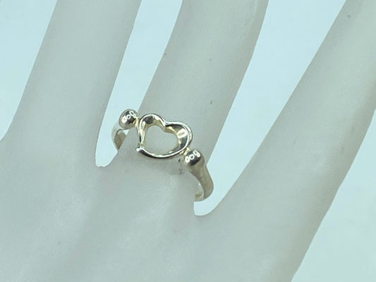 Tiffany & Co. Elsa Peretti sterling 925 Open Heart Ring size 6.5 2.8g JR642