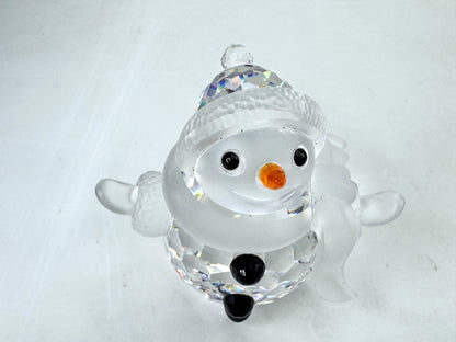 Vintage Swarovski Snowman Crystal Figurine 250229 with Snow Vial Box S324