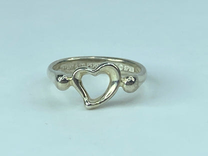 Tiffany & Co. Elsa Peretti sterling 925 Open Heart Ring size 6.5 2.8g JR642
