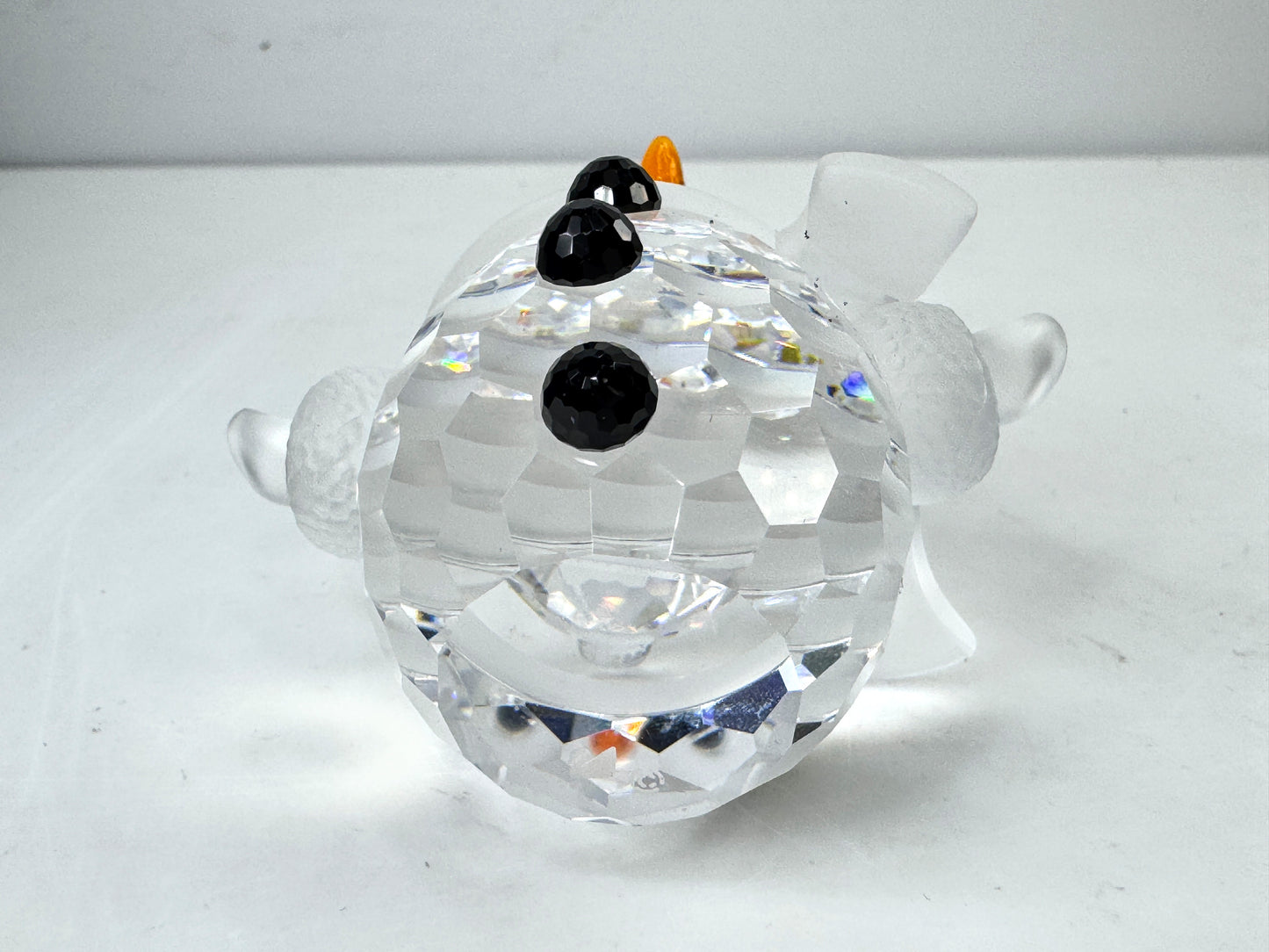 Vintage Swarovski Snowman Crystal Figurine 250229 with Snow Vial Box S324
