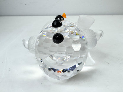 Vintage Swarovski Snowman Crystal Figurine 250229 with Snow Vial Box S324