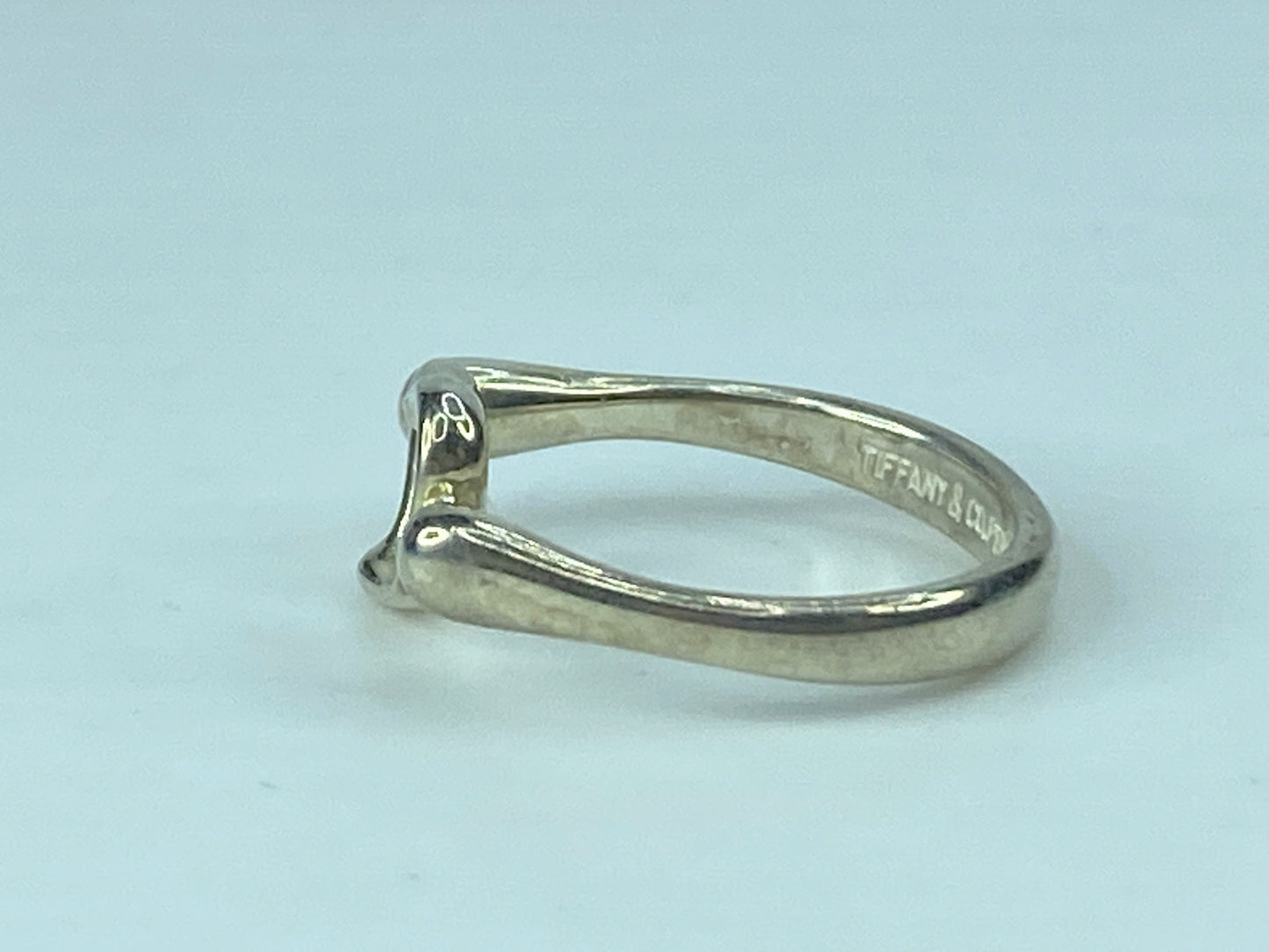 Tiffany & Co. Elsa Peretti sterling 925 Open Heart Ring size 6.5 2.8g JR642