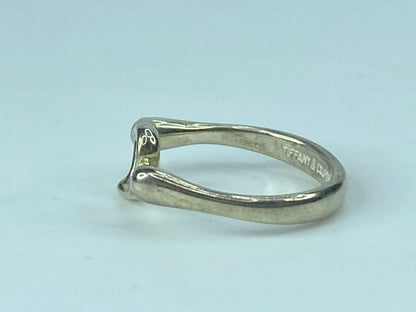 Tiffany & Co. Elsa Peretti sterling 925 Open Heart Ring size 6.5 2.8g JR642