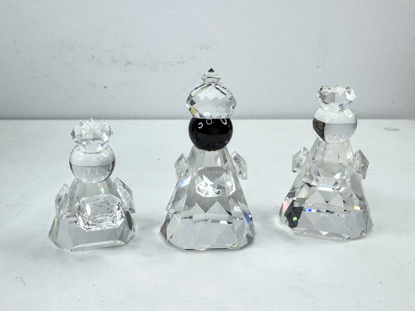 Vintage Swarovski three wise men nativity crystal figurines set 166165 rare S325