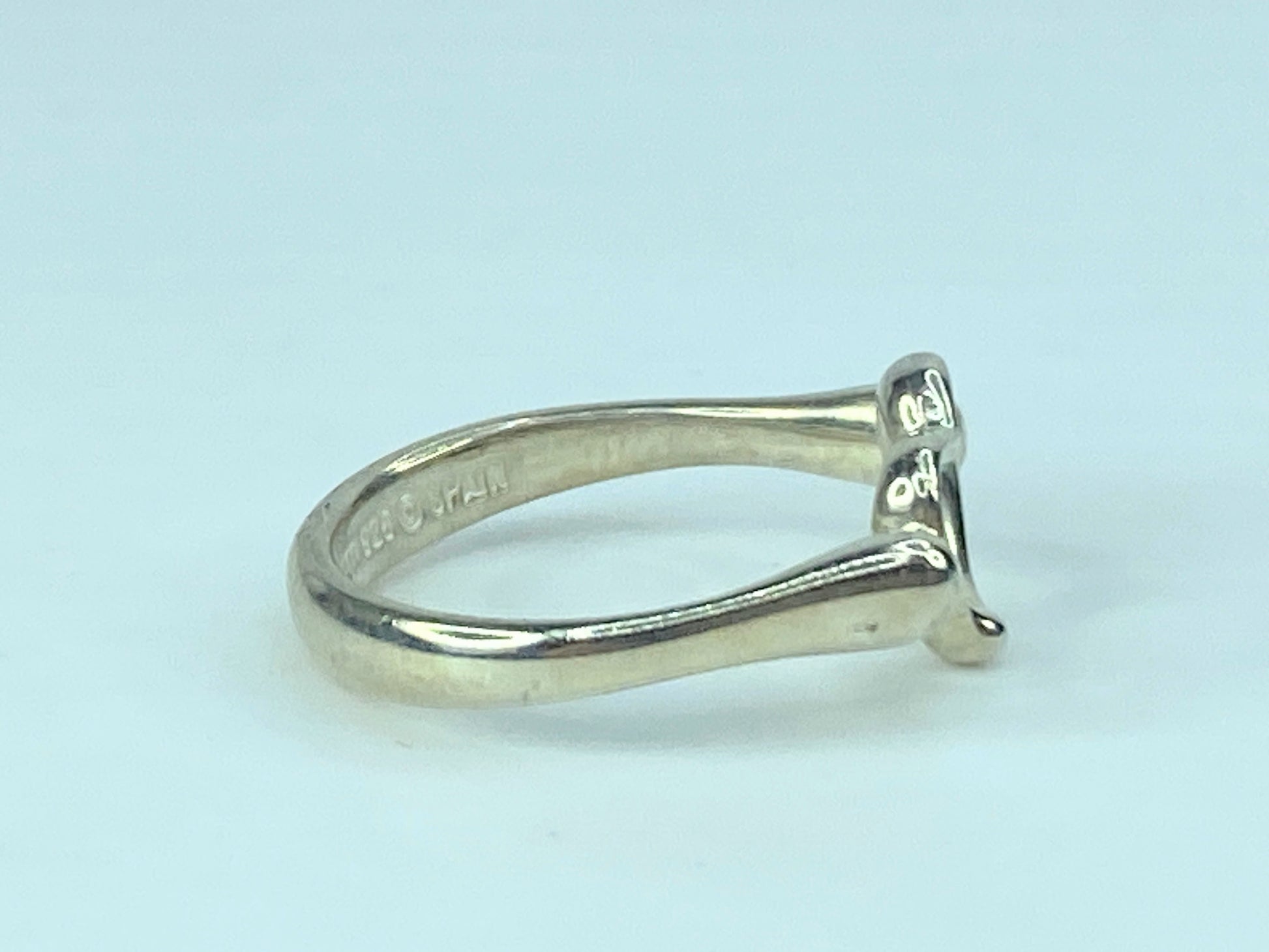 Tiffany & Co. Elsa Peretti sterling 925 Open Heart Ring size 6.5 2.8g JR642