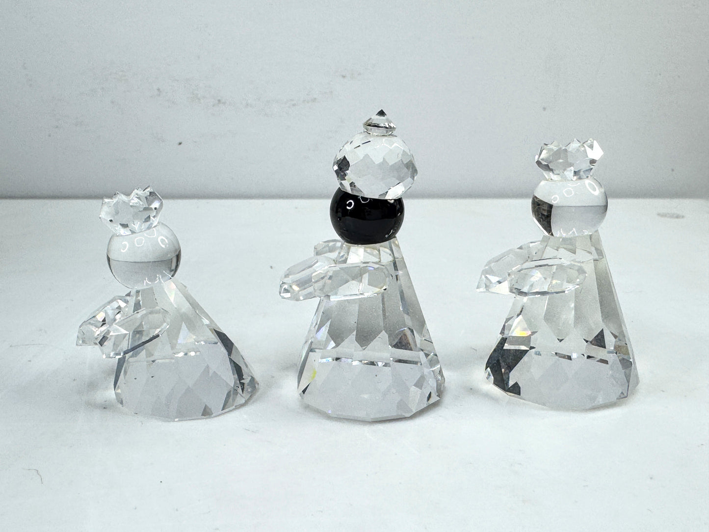 Vintage Swarovski three wise men nativity crystal figurines set 166165 rare S325