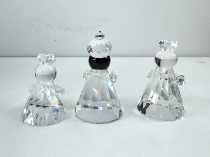Vintage Swarovski three wise men nativity crystal figurines set 166165 rare S325