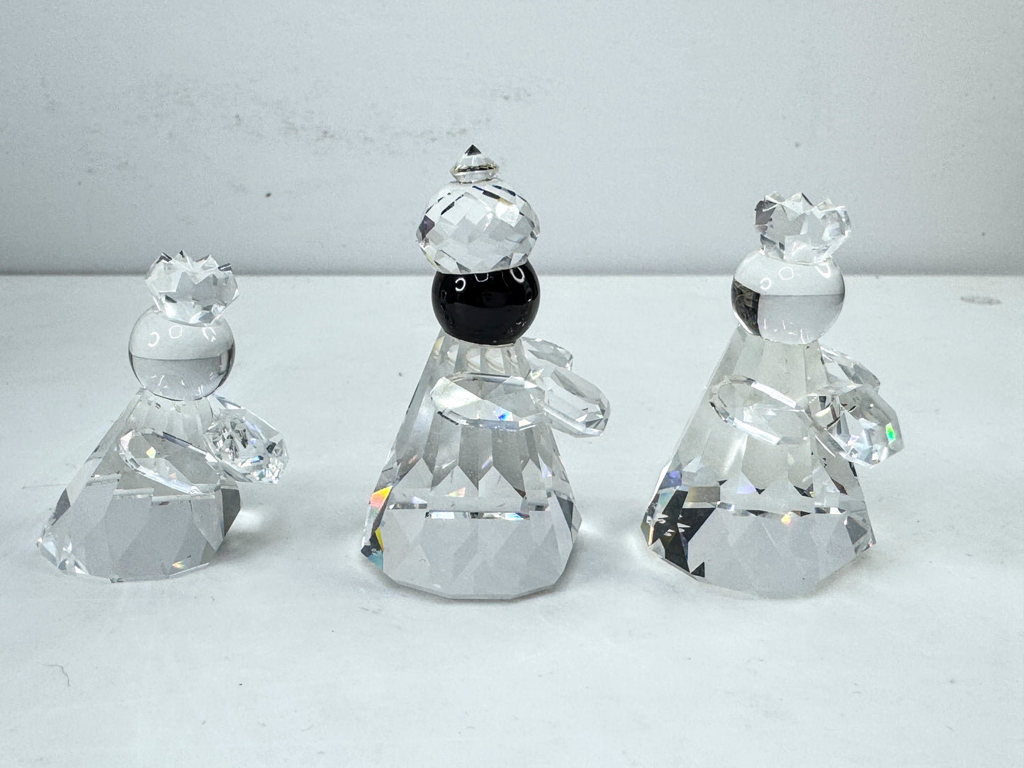 Vintage Swarovski three wise men nativity crystal figurines set 166165 rare S325