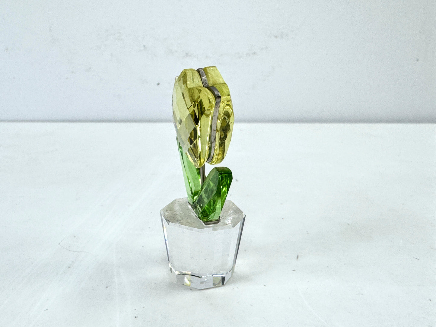 Vintage Swarovski Yellow Tulip Crystal Flower by Keiko Arai Original Box S327