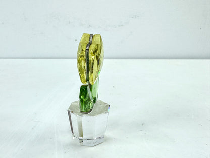 Vintage Swarovski Yellow Tulip Crystal Flower by Keiko Arai Original Box S327