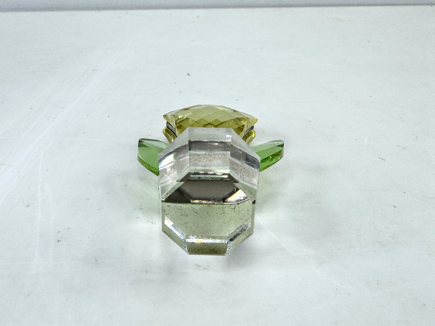 Vintage Swarovski Yellow Tulip Crystal Flower by Keiko Arai Original Box S327