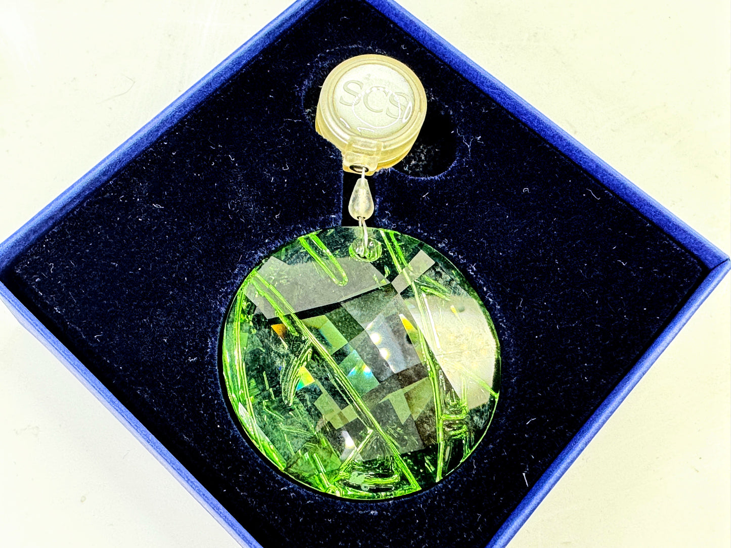 Vintage Swarovski SCS 2008 Bamboo Green Crystal Prism Suncatcher 905542 S329