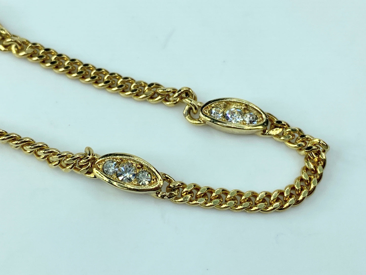 Christian Dior Chain Bracelet metal Gold Authentic GS469