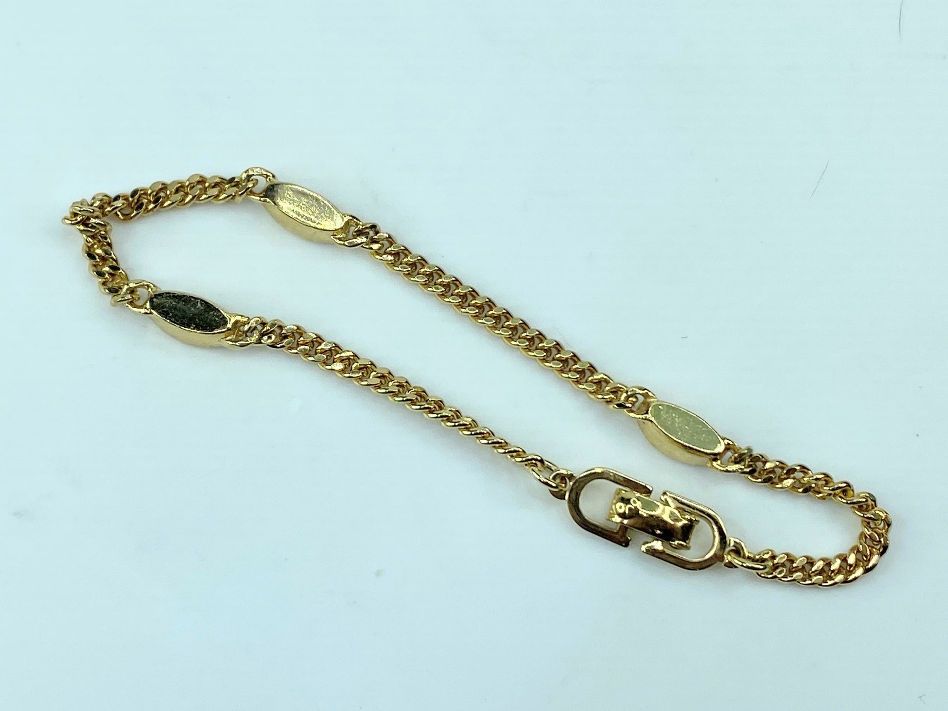 Christian Dior Chain Bracelet metal Gold Authentic GS469