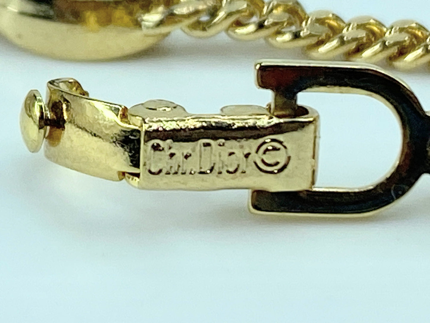 Christian Dior Chain Bracelet metal Gold Authentic GS469