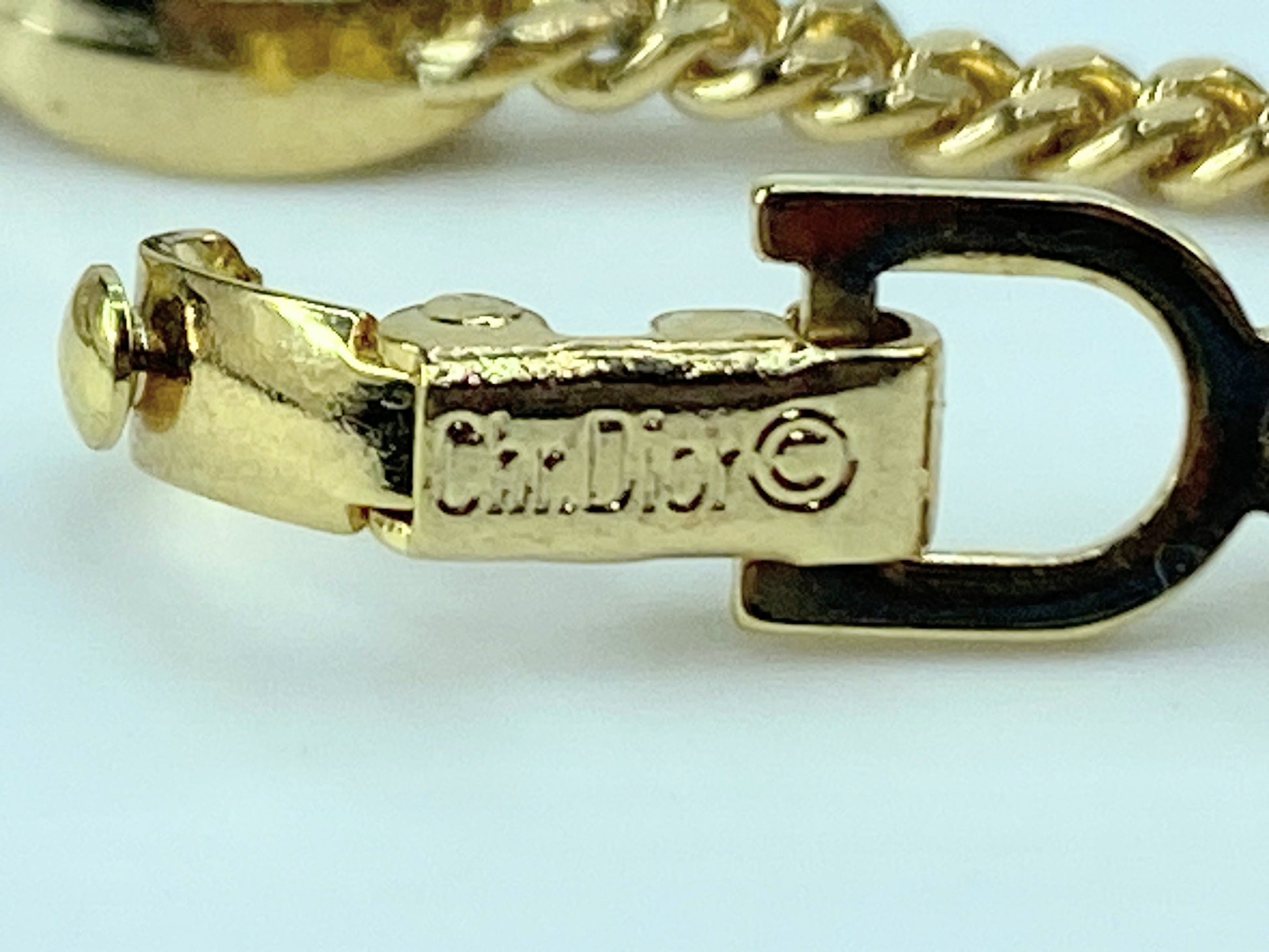 Christian Dior Chain Bracelet metal Gold Authentic GS469