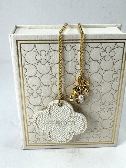 Vintage Mikimoto International Pearl Flower Bookmark Gold Tone Boxed GS851