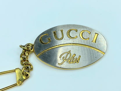 Gucci Vintage Rare Silver Gold Key Ring Mens Accessory GS194