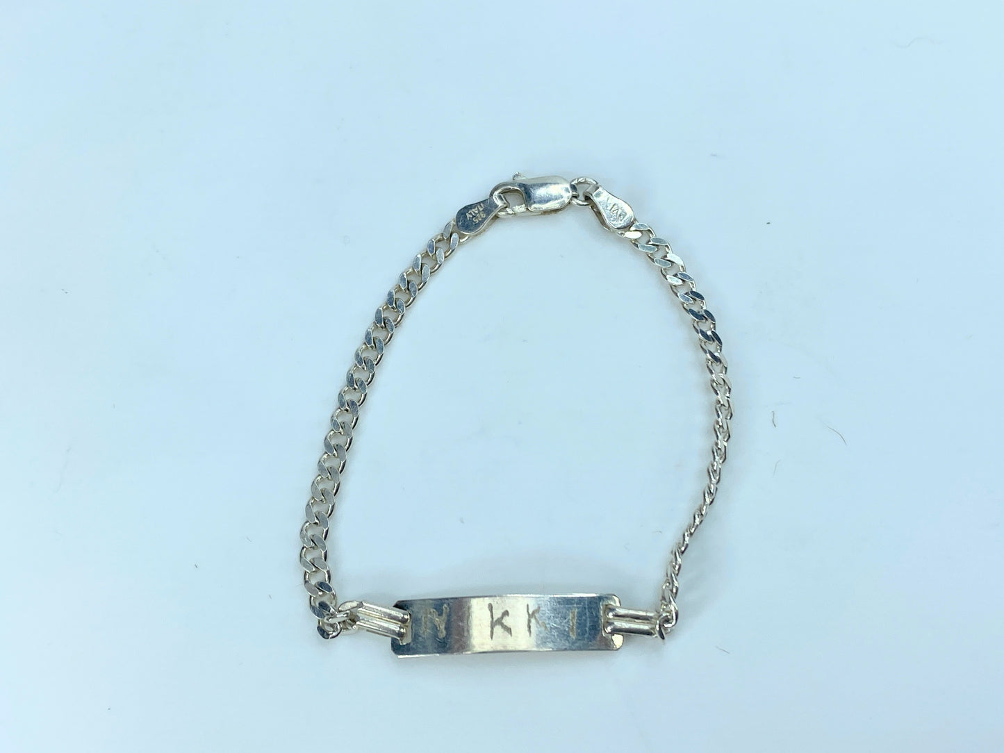 Sterling Silver ID bracelet Monogram "Nikki" JR8968