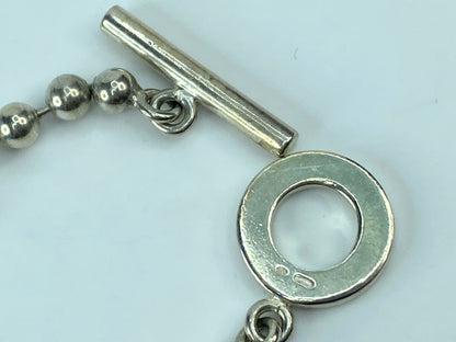 Gucci Sterling Silver Bead Boule Toggle Bracelet 7.5" 15.7 grams JR644