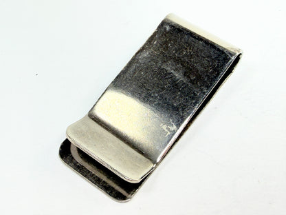 Vintage European 800 Silver Money Clip Dollar Sign Engraved Design Art Era SS184