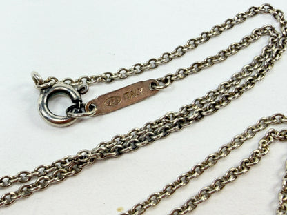 Tiffany & Co Elsa Peretti Initial Disc Necklace Sterling Silver 925 Italy JR1205