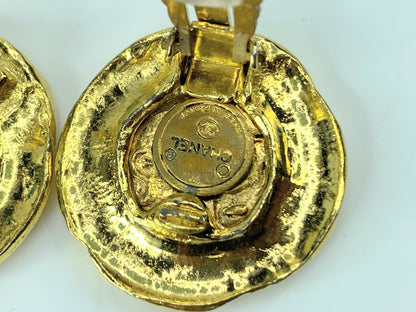 Chanel Vintage CC Coco Mark Round Clip-Back Earrings GS474