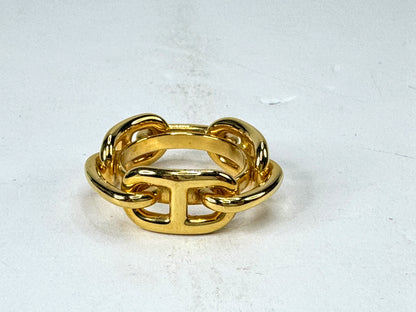 Vintage Hermès Gold Tone Chaîne d’Ancre Scarf Ring Chain Link Design GS860