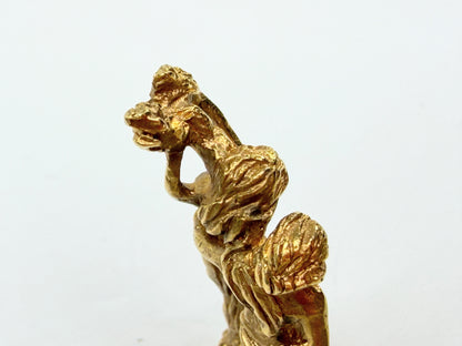14K Gold Apollo & Daphne Figural Sculpture Pendant Charm 1.5" 15g Rare JR1212