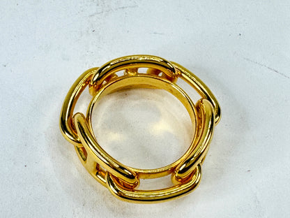 Vintage Hermès Gold Tone Chaîne d’Ancre Scarf Ring Chain Link Design GS860