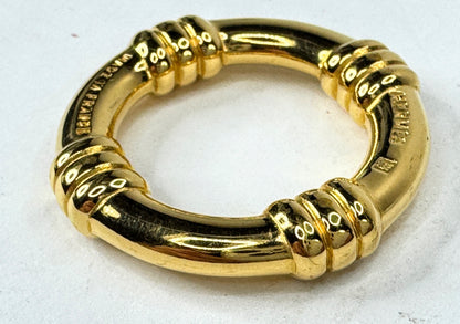 Vintage Hermès Bouet Gold Scarf Ring Made in France Authentic GS861