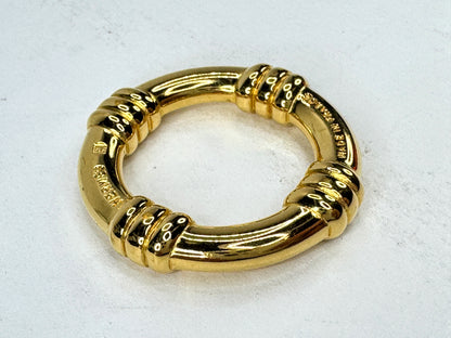 Vintage Hermès Bouet Gold Scarf Ring Made in France Authentic GS861