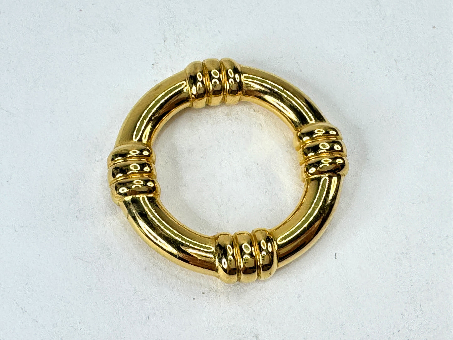 Vintage Hermès Bouet Gold Scarf Ring Made in France Authentic GS861