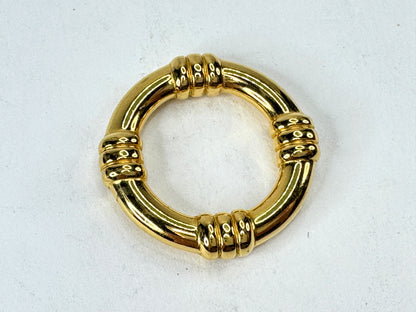 Vintage Hermès Bouet Gold Scarf Ring Made in France Authentic GS861