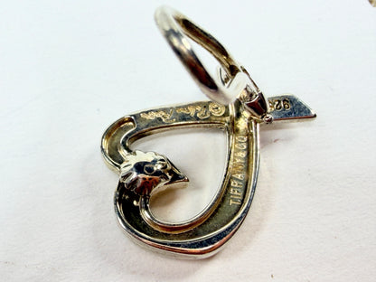 Large pr. Tiffany & Co Paloma Picasso Loving Heart Clip Earrings Sterling JR1215