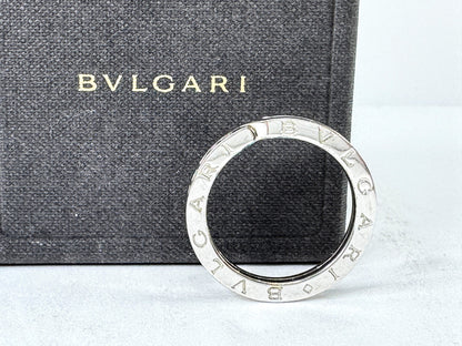 Vintage BVLGARI BVLGARI Sterling Silver Logo Key Ring Italy 11.5g JR1902
