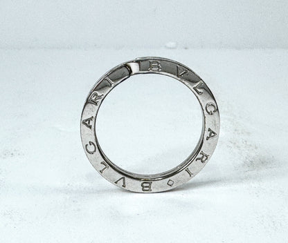 Vintage BVLGARI BVLGARI Sterling Silver Logo Key Ring Italy 11.5g JR1902