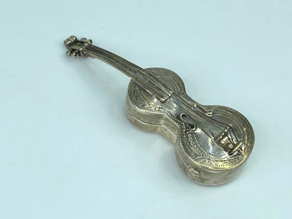 Handcrafted Solid 925 Sterling Silver Violin Locket Pendant 3" SS78
