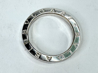 Vintage BVLGARI BVLGARI Sterling Silver Logo Key Ring Italy 11.5g 1922