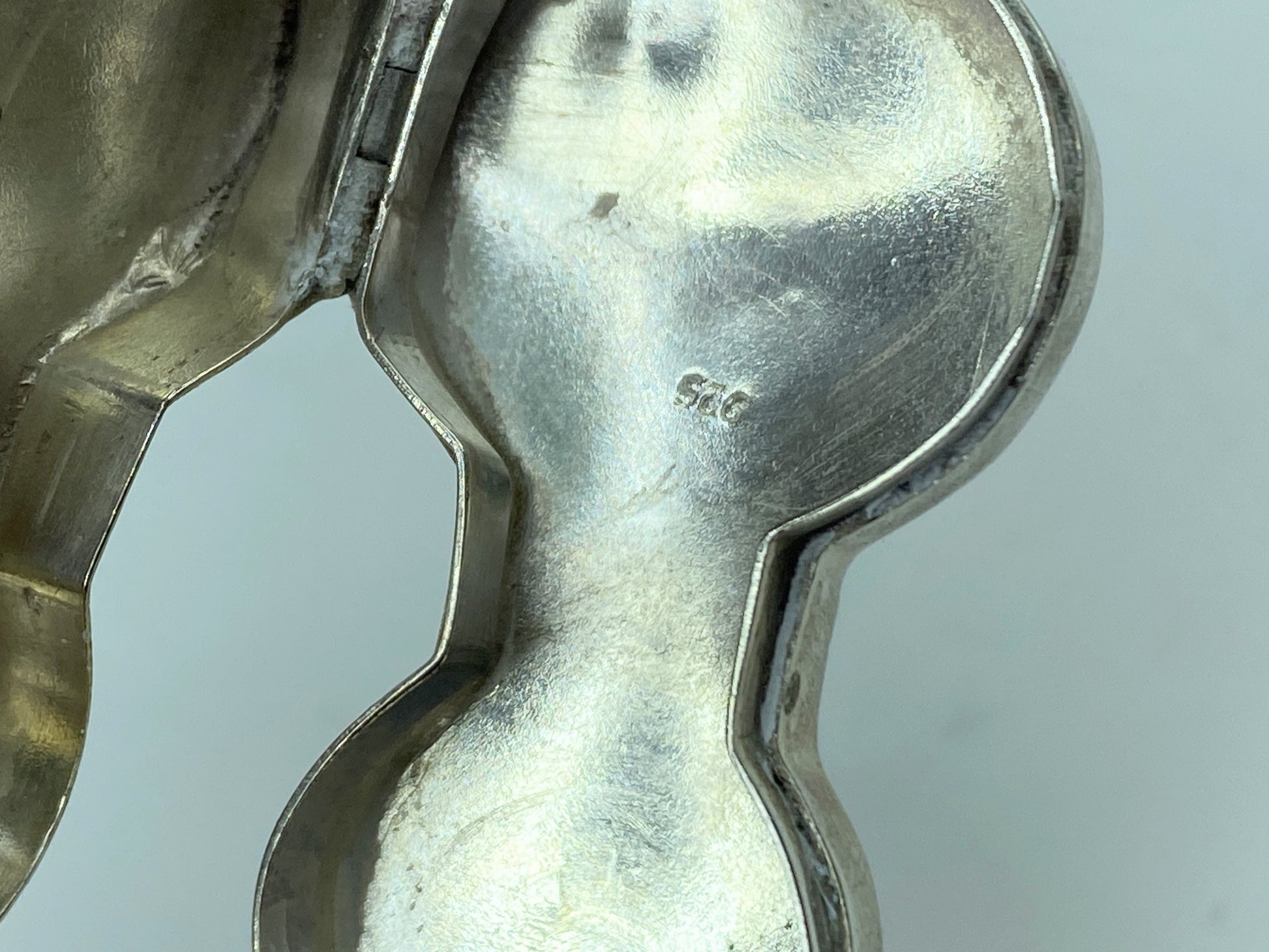 Handcrafted Solid 925 Sterling Silver Violin Locket Pendant 3" SS78