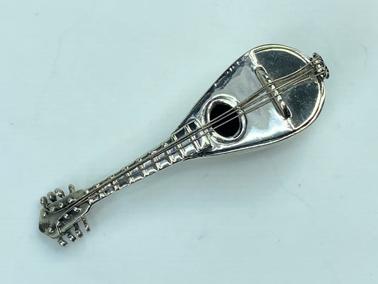 Italian 925 Silver Miniature Mandolin 15.3g 2.5" SS79
