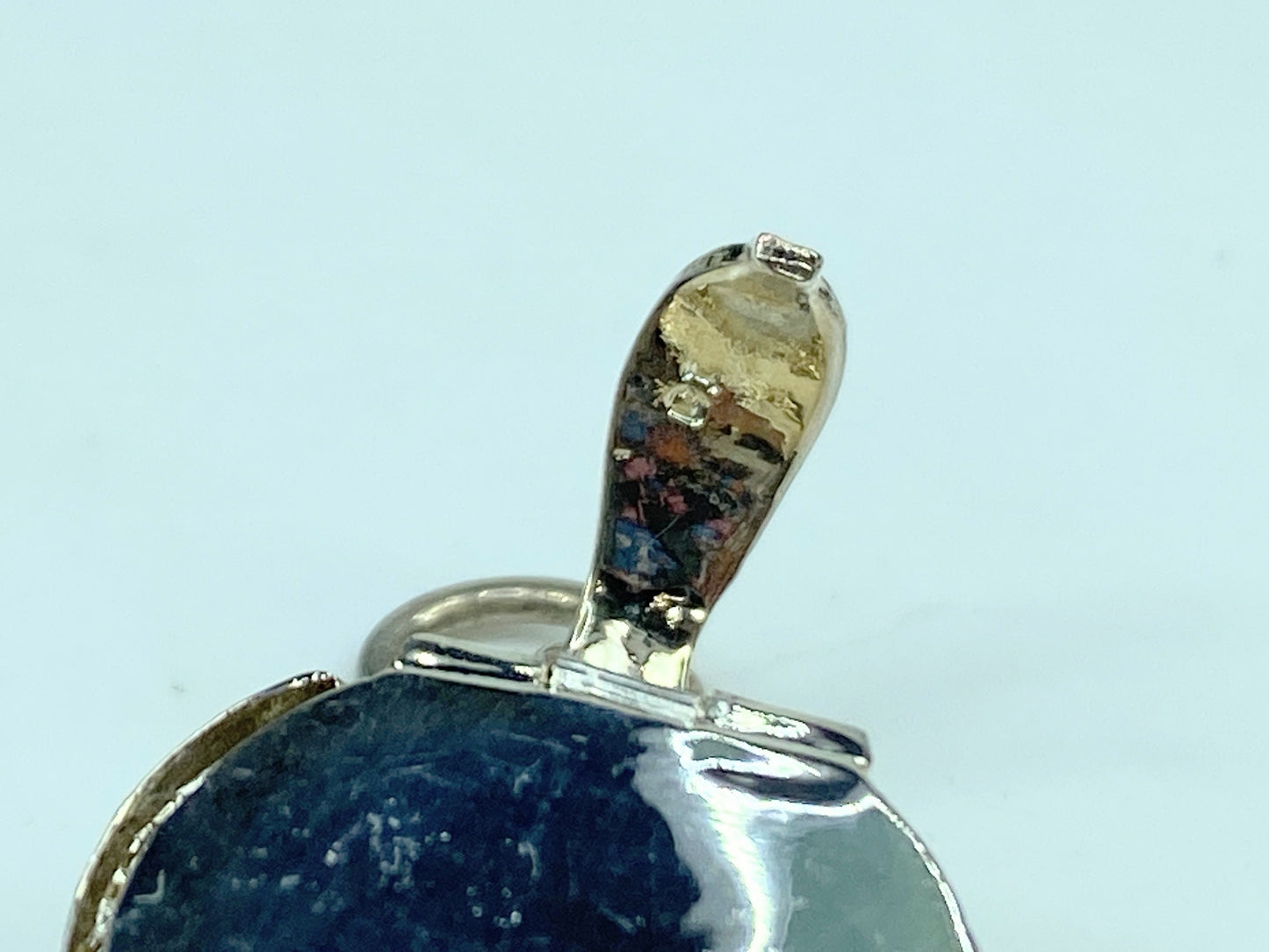 Sterling expandable 6 photo modernist ball charm accordion locket pendant SS81