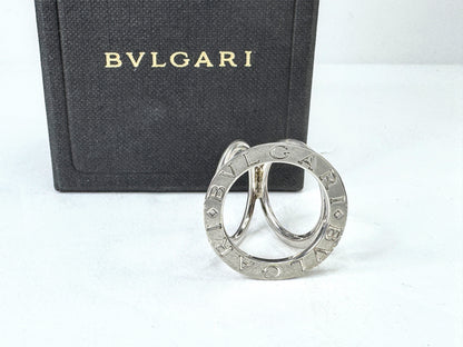 Vintage Bvlgari Sterling Silver Scarf Link authentic with box GS869
