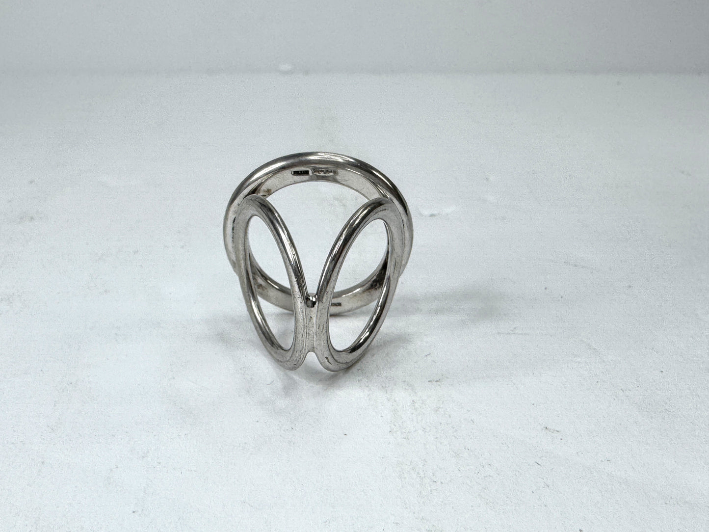 Vintage Bvlgari Sterling Silver Scarf Link authentic with box GS869