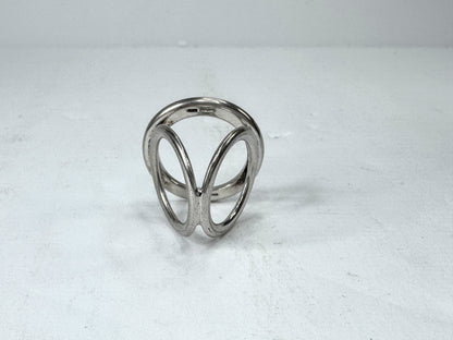 Vintage Bvlgari Sterling Silver Scarf Link authentic with box GS869