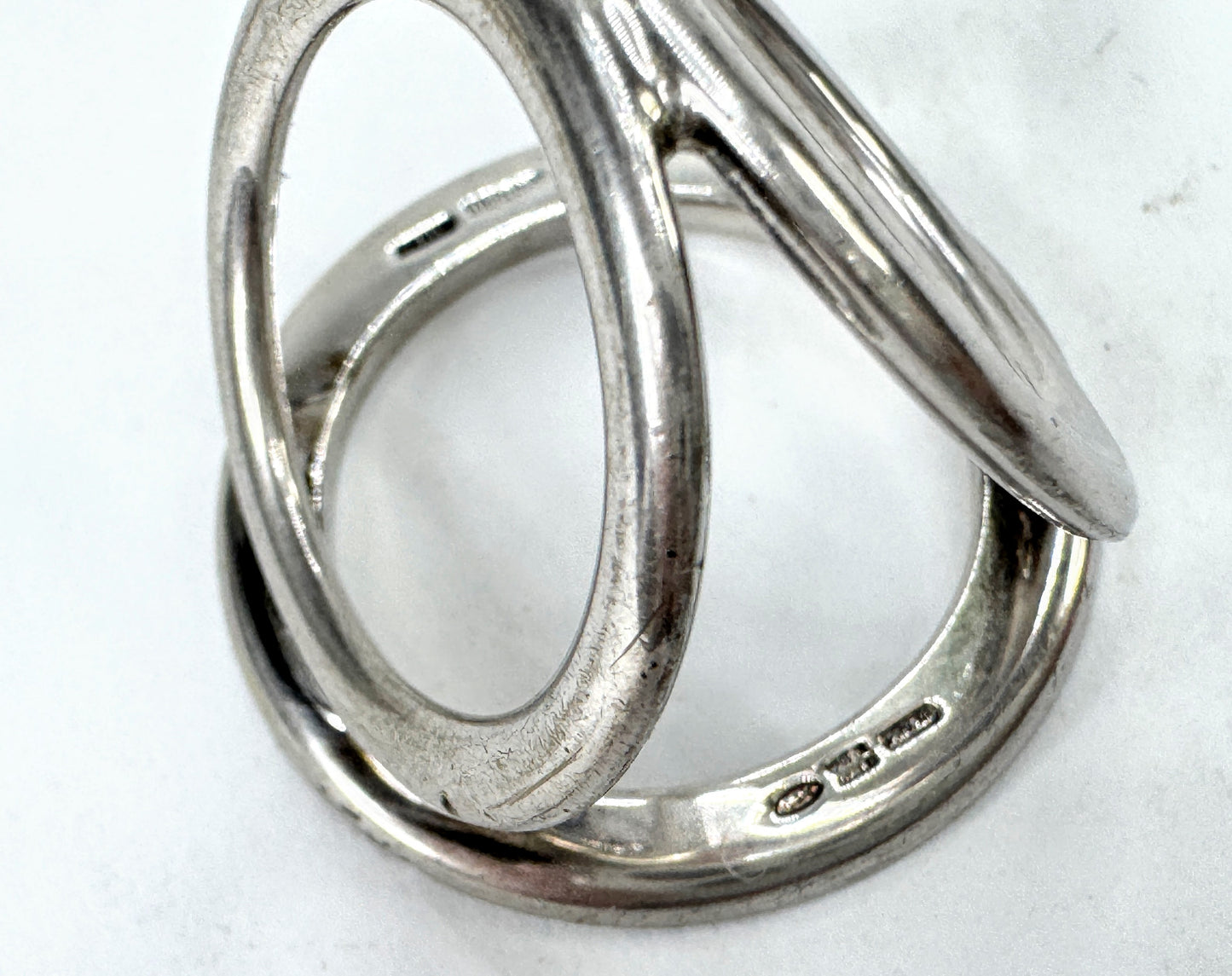 Vintage Bvlgari Sterling Silver Scarf Link authentic with box GS869