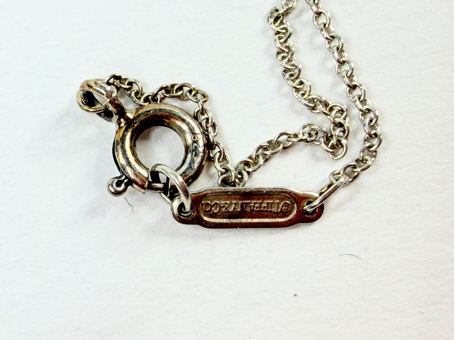 Tiffany & Co Sterling Double Heart Enamel Return to Tiffany Necklace JR1222