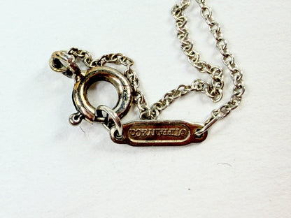Tiffany & Co Sterling Double Heart Enamel Return to Tiffany Necklace JR1222